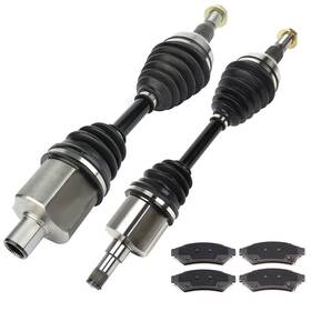 12633825 Luxfineparts Cv Axles And Brake Ceramic Pads For Buick Lacrosse Allure 3.6l 2005-2008