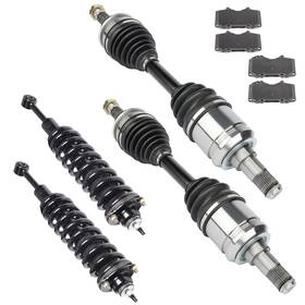 12633833 Luxfineparts Cv Axles And Struts Brake Ceramic Pads For Toyota Tacoma 4.0l 2005-2010