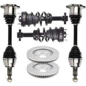 12633836 Luxfineparts Cv Axles And Brake Discs Rotors For Chevrolet Avalanche Ltz 2008-2012