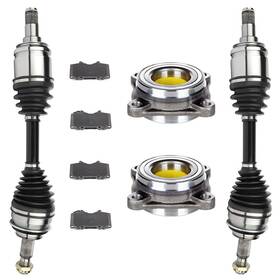 12633837 Luxfineparts Cv Axles And Wheel Bearing Hubs Brake Ceramic Pads For Toyota 4runner 4.7l 2003