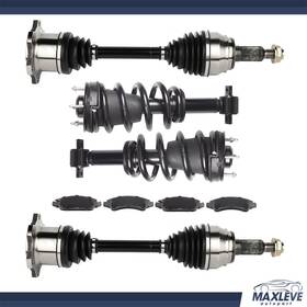 Ma83266201x Maxleve-autopart Front Cv Axle And Brake Pads Complete Struts For Gmc Yukon 5.3l 6.2l 2011-2014