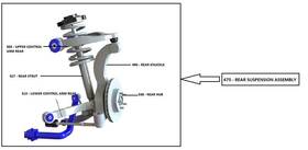 Ghp928c10 Mazda 2018-2021 6 Driver Rear Suspension Assembly Oem