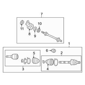 Gg902560xr00 Mazda Oe For 626 1998-1999 Front Left Cv Axle Assembly