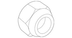 001-990-91-54 Mercedes-benz Genuine Axle Nut