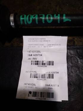 447-61135l Mini Cooper Driver Axle Shaft 1.6l Convertible Fits 02-08 3442266