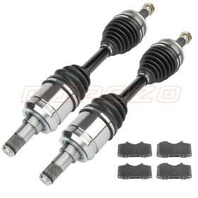 13366228 Mirror-zone 6x Front Brake Ceramic Pads Cv Axle Assembly For 2016 Lexus Gx460 Toyota 4runner