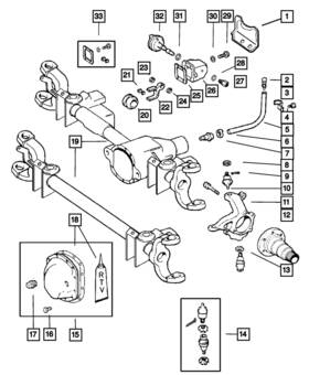 Mopar 04137734 Genuine Axle Disconnect Cover Bolt 4137734