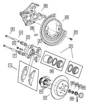 04616560 Mopar Genuine Rear Wheel Hub Cap 4616560