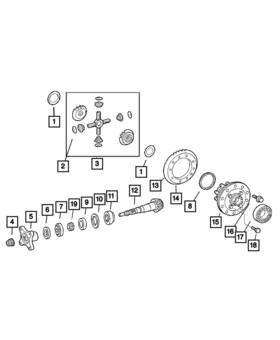 68000011aa Mopar Genuine Drive Pinion Bearing Spacer