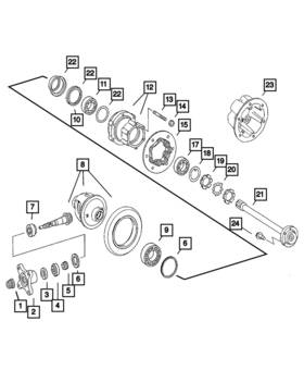 68025301aa Mopar Genuine Axle Hub Nut
