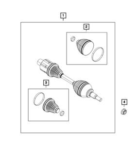 68090632aa Mopar Genuine Half Shaft Boot Kit