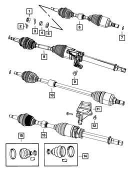 68127818aa Mopar Genuine Half Shaft Boot Kit Left