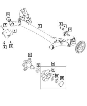 68129065aa Mopar Genuine Axle Shaft Bearing