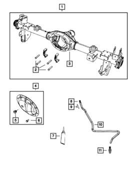 68145513aa Mopar Genuine Rear Axle Housing