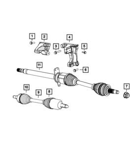 68193955aa Mopar Genuine Half Shaft Boot Kit
