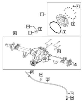 68217776ab Mopar Genuine Rear Axle Housing