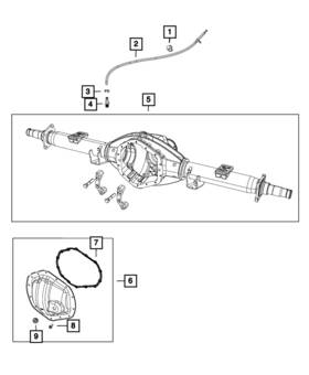 68284071ab Mopar Genuine Rear Axle Housing