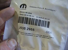 J5352955 Mopar Genuine Axle Vent