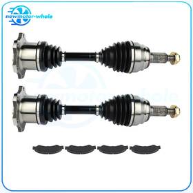 13190304 Newmotor Front Cv Axle And Brake Ceramic Pads For 2005-2006 Chevrolet Silverado 1500