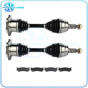 13190305 Newmotor Front Cv Axle And Brake Ceramic Pads For 1999-2004 Chevrolet Silverado 1500