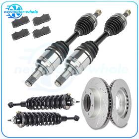 13190321 Newmotor Front Cv Axle&complete Struts Brake Pads&rotors For 2007-2014 Toyota Fj Cruiser