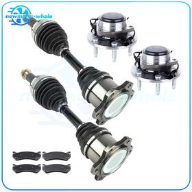 13190326 Newmotor Front Cv Axle Brake Pads Wheel Hub Bearing For 2002-2006 Cadillac Escalade