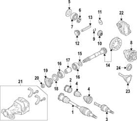 Nissan 43262-01p1a Genuine Axle Nut