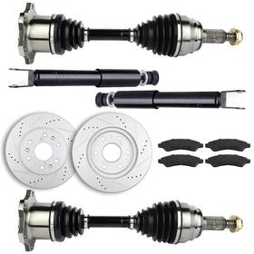 Orr83266801x Orrigey Front Cv Axle Struts Brake Pads And Rotors For 2005-06 Chevrolet Silverado 1500