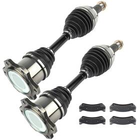 13184083 Pickoor Front Brake Ceramic Pads Cv Axle Shaft For 2000-2006 Gmc Yukon 4.8l 5.3l 6.0l