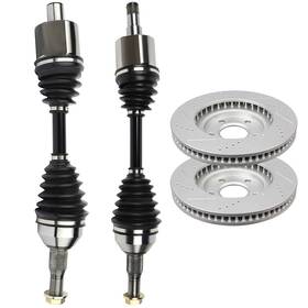 13184086 Pickoor Front Cv Axles Brake Discs Rotors For Chevrolet Impala 2000-2005 3.8l 3.4l