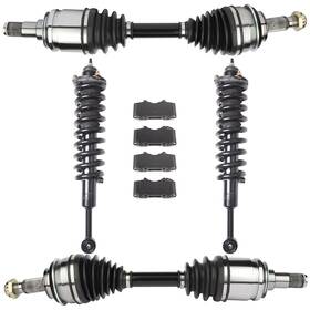 13184095 Pickoor Front Cv Axle Complete Struts Brake Pads For 2005-2010 Toyota Tacoma 4.0l