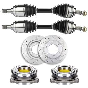 13184099 Pickoor Front Cv Axle Brake Rotors Wheel Bearing Hub For 2005-2019 2020 Toyota Tacoma
