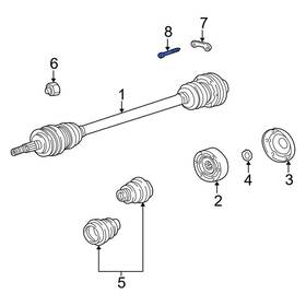 90006712302 Porsche Oe For Boxster 00-02 Rear Cv Axle Retainer Plate Bolt