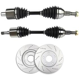 12899929 Qualitiparts For Chevrolet Impala 3.8l 3.4l 2000 2001-2005 Front Cv Axles Brake Discs Rotors