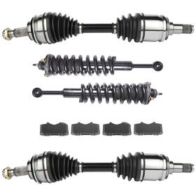 12900222 Qualitiparts For Toyota Tacoma 4.0l 2005-2010 Front Cv Axle Brake Pads Complete Struts