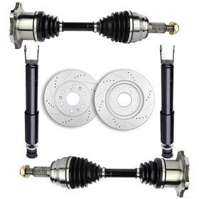 12900223 Qualitiparts Front Cv Axle Brake Rotors Shock For Chevrolet Silverado 1500 6.0l 03-2006