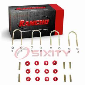 Sx-23rc Rancho Rear Leaf Spring Axle U-bolt Kit For 1984-2001 Jeep Cherokee Ex