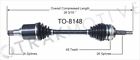 00844084081483 To-8148 Surtrack Cv Axle Shaft