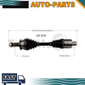 Aslcopy231025t0085a Trakmotive For 2013 2014 - 2018 Cadillac Ats Front Left Driver Side Cv Axle Joint Shaft As