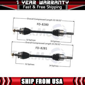Aute220929033249 Trakmotive 2 Rear Cv Joint Axle Shaft Fits 2015-2016 Ford Mustang