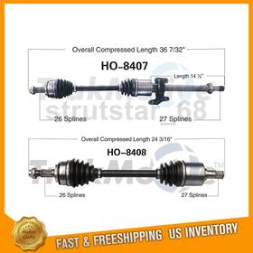 Bestzone1209fzbe42829 Trakmotive Cv Axle Shaft Front Left Right 2x Fits Honda Civic 2012-2015
