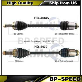 Bpspd220914008514-cp Trakmotive Rear Cv Joint Axle Shaft 2 X Fits 2009-2015 Honda Pilot Awd