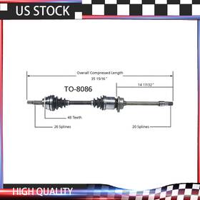Carpshop20131019op2874 Trakmotive For 2000-2005 Toyota Celica Manual Trans Front Right Cv Axle Shaft Joint