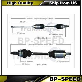 Complt20240821a0179 Trakmotive Fits Bmw 528xi 2008-2008 2 X Front Cv Joint Axle Shaft