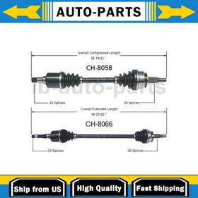 Complts05082025l05244 Trakmotive For Chrysler Lebaron 1983 Front Kit Cv Joint Axle Shaft 2x