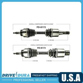 Drda250702185436 Trakmotive Front Left Right Cv Axle Shaft Fits 2007-2017 Ford Expedition