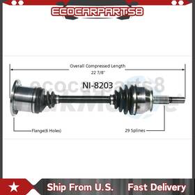Ecopbt241120068851 Trakmotive Front Cv Axle Shaft Fits Infiniti Qx5 Nissan Pathfinder Armada Titan