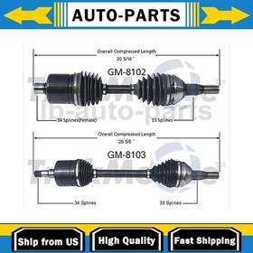 Lapa201026023627 Trakmotive For Chevrolet Lumina Apv 2x Front Left Right Cv Axle Shaft