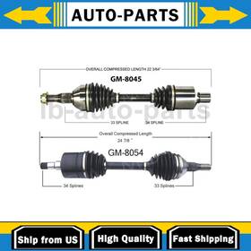 Lapa201026072126-cd Trakmotive For Chevrolet 1999-2011 2x Front Left Right Cv Axle Shafts