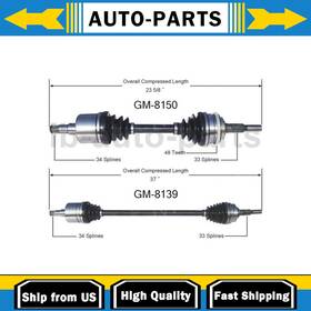 Lapa201026084862-cp Trakmotive For 2000-2005 Chevrolet Cavalier 2.2l Front Set Cv Axle Shaft 2pcs